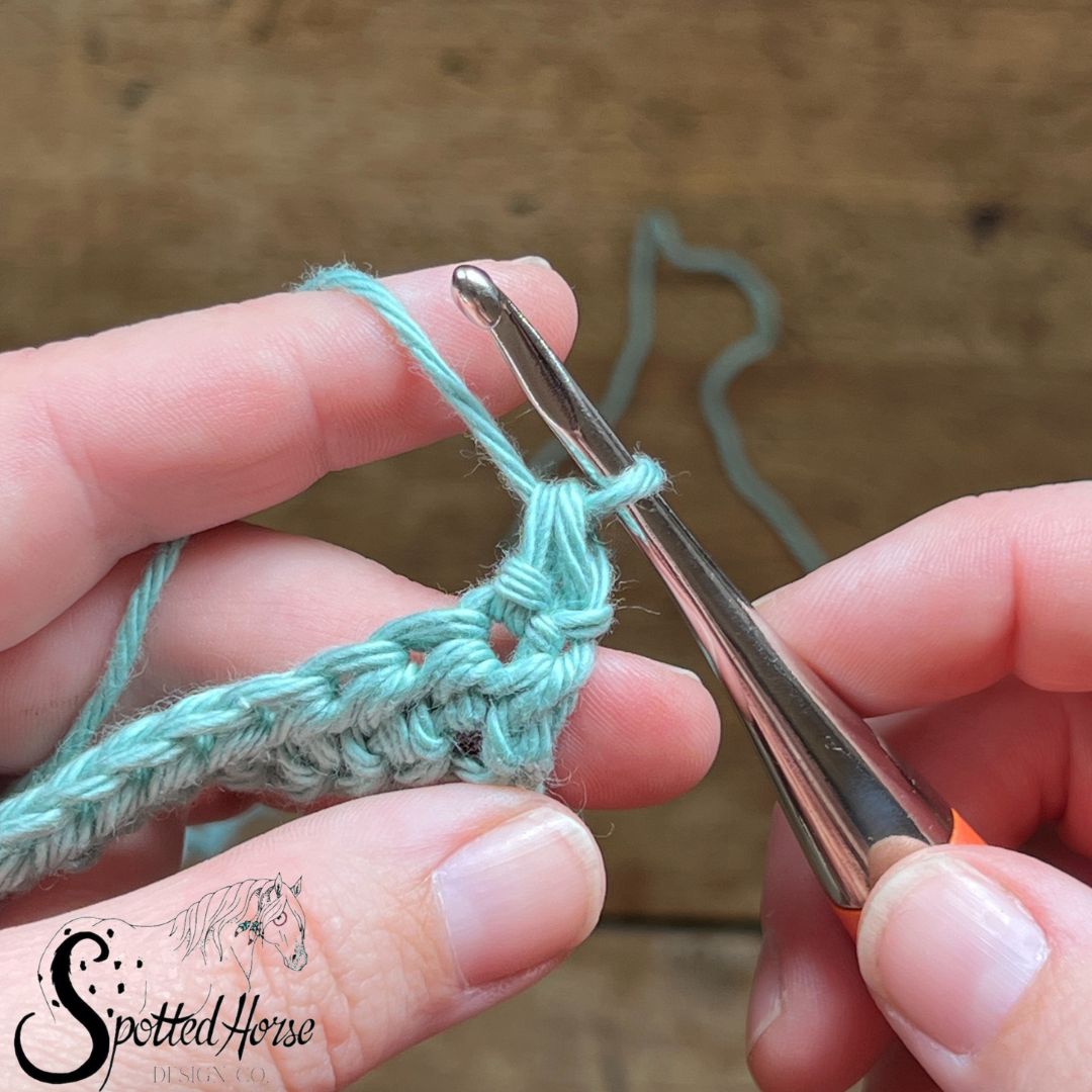 Herringbone Half Double Crochet Stitch Tutorial - Spotted Horse Design Co.